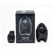 Темно-серый инновационный мужской осциллятор PULSE SOLO LUX с пультом ДУ - Hot Octopuss - в Стерлитамаке купить с доставкой