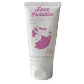 Лубрикант на водной основе с ароматом малины Love Protection Raspberry - 50 мл. - Lola Games - купить с доставкой в Стерлитамаке