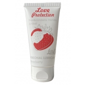 Лубрикант на водной основе с ароматом малины Love Protection Strawberry - 50 мл. - Lola Games - купить с доставкой в Стерлитамаке