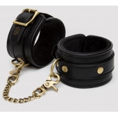 Черные оковы на ноги Bound to You Faux Leather Ankle Cuffs - Fifty Shades of Grey - купить с доставкой в Стерлитамаке