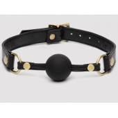 Черный кляп-шар Bound to You Faux Leather Ball Gag - Fifty Shades of Grey - купить с доставкой в Стерлитамаке