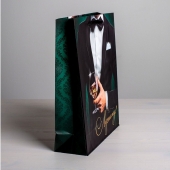 Бумажный пакет «Лучшему!» - 23 х 27 см. - Сима-Ленд - купить с доставкой в Стерлитамаке