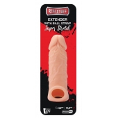 Телесная насадка EXTENDER WITH BALL STRAP 5.5 - 14 см. - Dream Toys - в Стерлитамаке купить с доставкой