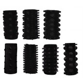 Набор из 7 черных насадок PENIS SLEEVES SET - Dream Toys - в Стерлитамаке купить с доставкой