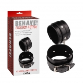 Черные оковы Classic Ankle Cuffs - Chisa - купить с доставкой в Стерлитамаке