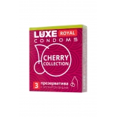 Презервативы с ароматом вишни LUXE Royal Cherry Collection - 3 шт. - Luxe - купить с доставкой в Стерлитамаке