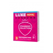 Презервативы с ароматом клубники LUXE Royal Strawberry Collection - 3 шт. - Luxe - купить с доставкой в Стерлитамаке