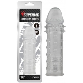 Прозрачная реалистичная насадка на пенис Extra Texture Sleeve - 16,2 см. - Chisa - в Стерлитамаке купить с доставкой