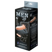 Телесный пустотелый харнесс MEN Style - 17,5 см. - LOVETOY (А-Полимер) - купить с доставкой в Стерлитамаке