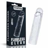Прозрачная насадка-удлинитель Flawless Clear Penis Sleeve Add 1 - 15,5 см. - Lovetoy - в Стерлитамаке купить с доставкой