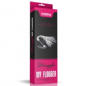 Серебристая плетка Struggle My Flogger с черной ручкой - 45 см. - Lovetoy - купить с доставкой в Стерлитамаке