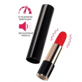 Красный мини-вибратор в виде помады Merlo - 10,5 см. - ToyFa в Стерлитамаке Красный мини-вибратор в виде помады Merlo - 10,5 см. - ToyFa