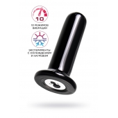 Черный стеклянный мини-вибратор - 10 см. - Sexus