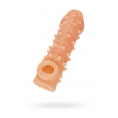 Телесная закрытая насадка с пупырышками Cock Sleeve Size M - 15,6 см. - KOKOS - в Стерлитамаке купить с доставкой