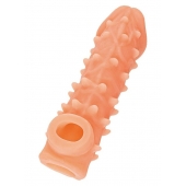 Телесная закрытая насадка с пупырышками Cock Sleeve Size L - 17,6 см. - KOKOS - в Стерлитамаке купить с доставкой