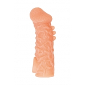 Телесная закрытая насадка с шершавой головкой Cock Sleeve Size M - 15,6 см. - KOKOS - в Стерлитамаке купить с доставкой