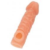 Телесная закрытая насадка с шершавой головкой Cock Sleeve Size M - 15,6 см. - KOKOS - в Стерлитамаке купить с доставкой
