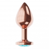 Пробка цвета розового золота с малиновым кристаллом Diamond Topaz Shine L - 8,3 см. - Lola Games - купить с доставкой в Стерлитамаке