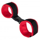 Красно-черные велюровые оковы Anonymo - ToyFa - купить с доставкой в Стерлитамаке