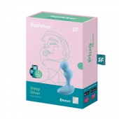 Голубой анальный вибростимулятор Deep Driver - 11,2 см. - Satisfyer - в Стерлитамаке купить с доставкой