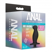 Черный анальный вибромассажёр Silicone Vibrating Prostate Massager 02 - 10,8 см. - Blush Novelties - в Стерлитамаке купить с доставкой