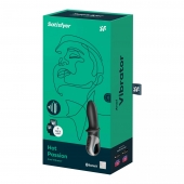 Черный анальный вибратор Hot Passion с функцией нагрева - Satisfyer - в Стерлитамаке купить с доставкой