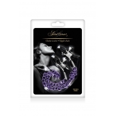 Зажимы для сосков с фиолетовой цепочкой Sweet Caress Nipple Chain - Sweet Caress - купить с доставкой в Стерлитамаке