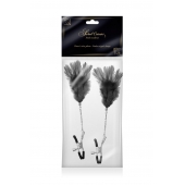 Зажимы для сосков с черными перьями Sweet Caress Feather Nipple Clumps - Sweet Caress - купить с доставкой в Стерлитамаке