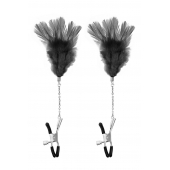 Зажимы для сосков с черными перьями Sweet Caress Feather Nipple Clumps - Sweet Caress - купить с доставкой в Стерлитамаке