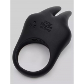 Черное эрекционное виброкольцо Sensation Rechargeable Vibrating Rabbit Love Ring - Fifty Shades of Grey - в Стерлитамаке купить с доставкой