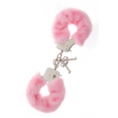 Металлические наручники с розовой меховой опушкой METAL HANDCUFF WITH PLUSH PINK - Dream Toys - купить с доставкой в Стерлитамаке