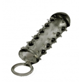 Дымчатая стимулирующая насадка с закрытой головкой SAMURAI PENIS SLEEVE BLACK - 14,5 см. - NMC - в Стерлитамаке купить с доставкой