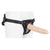 Пустотелый страпон Harness CLASSIC с бандажом - 19,5 см. - LOVETOY (А-Полимер) - купить с доставкой в Стерлитамаке