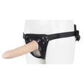 Пустотелый страпон Harness CLASSIC с бандажом - 19,5 см. - LOVETOY (А-Полимер) - купить с доставкой в Стерлитамаке