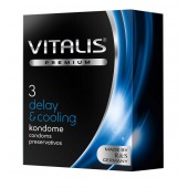 Презервативы VITALIS PREMIUM delay   cooling с охлаждающим эффектом - 3 шт. - Vitalis - купить с доставкой в Стерлитамаке