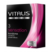 Презервативы с пупырышками и кольцами VITALIS PREMIUM sensation - 3 шт. - Vitalis - купить с доставкой в Стерлитамаке