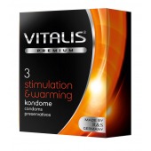 Презервативы VITALIS PREMIUM stimulation   warming с согревающим эффектом - 3 шт. - Vitalis - купить с доставкой в Стерлитамаке
