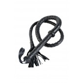 Длинный кожаный кнут с хлопушками на конце - ToyFa - купить с доставкой в Стерлитамаке