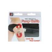 Металлические наручники с чёрной меховой опушкой - Dream Toys - купить с доставкой в Стерлитамаке