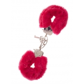 Металлические наручники с красной меховой опушкой METAL HANDCUFF WITH PLUSH RED - Dream Toys - купить с доставкой в Стерлитамаке