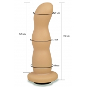 Телесная рельефная насадка Harness - 14,2 см. - LOVETOY (А-Полимер) - купить с доставкой в Стерлитамаке