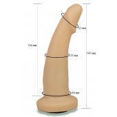Телесная гладкая насадка Harness - 14,7 см. - LOVETOY (А-Полимер) - купить с доставкой в Стерлитамаке
