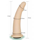 Телесная гладкая насадка-фаллоимитатор Harness - 17 см. - LOVETOY (А-Полимер) - купить с доставкой в Стерлитамаке