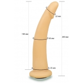 Телесная гладкая насадка-фаллоимитатор Harness - 20 см. - LOVETOY (А-Полимер) - купить с доставкой в Стерлитамаке