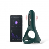 Изумрудное виброкольцо Magic Motion Rise с подхватом мошонки - Magic Motion - в Стерлитамаке купить с доставкой