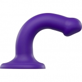 Фиолетовый фаллоимитатор-насадка Strap-On-Me Dildo Dual Density size S - 17 см. - Strap-on-me - купить с доставкой в Стерлитамаке