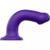 Фиолетовый фаллоимитатор-насадка Strap-On-Me Dildo Dual Density size L - 19 см. - Strap-on-me - купить с доставкой в Стерлитамаке