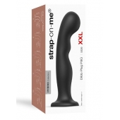 Черная насадка Strap-On-Me Dildo Plug P G size XXL - Strap-on-me - купить с доставкой в Стерлитамаке