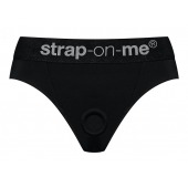Черные трусики для насадок Heroine Lingerie Harness - size M - Strap-on-me - купить с доставкой в Стерлитамаке