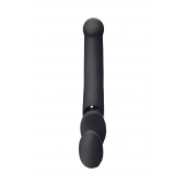 Черный безремневой вибрострапон Silicone Bendable Strap-On - size XL - Strap-on-me - купить с доставкой в Стерлитамаке